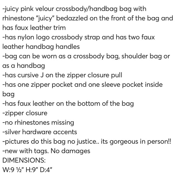 Juicy Couture Vibrant Pink Satchel - Picture 9 of 9